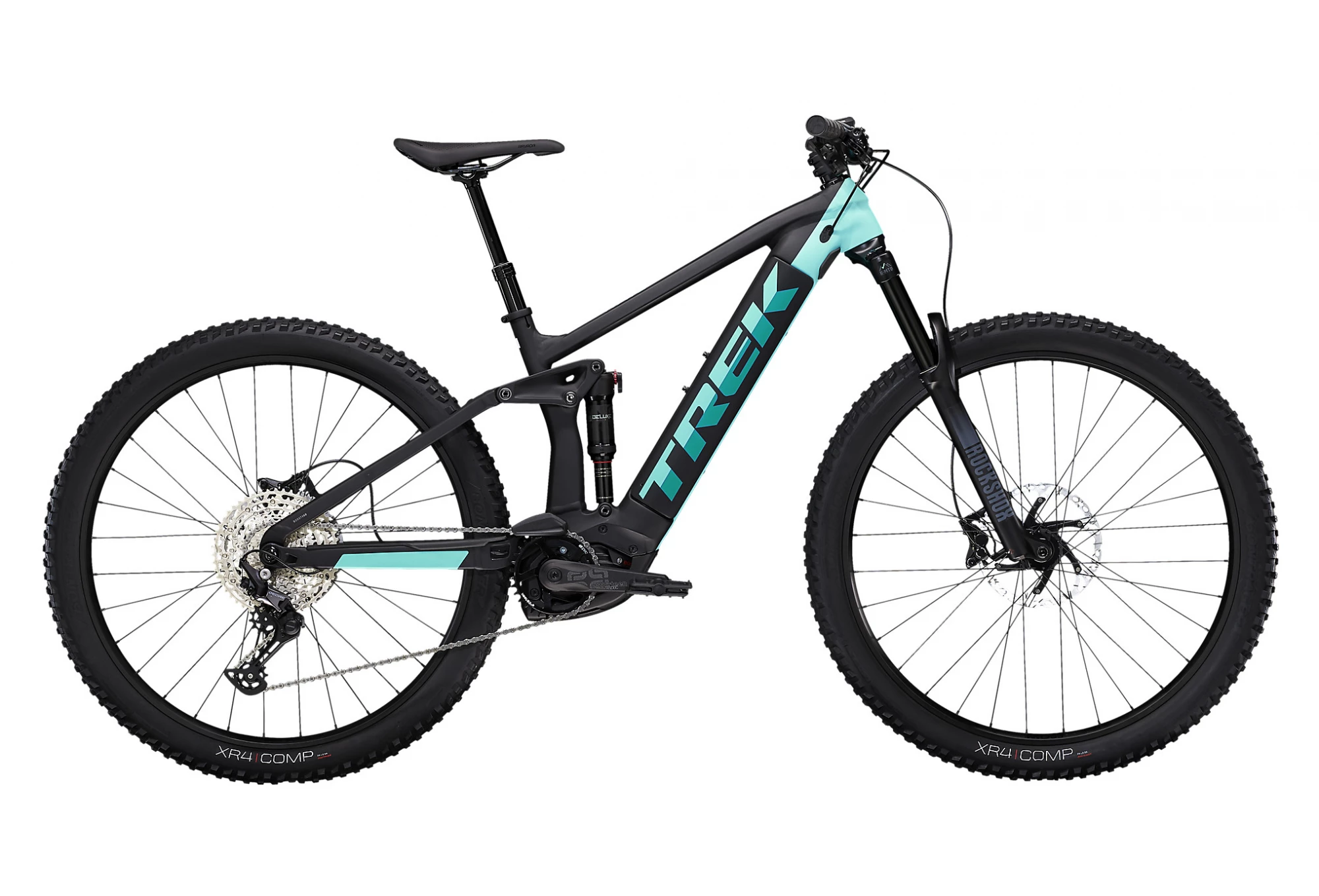 VTT Électrique Tout-Suspendu Trek Rail 5 Shimano Deore 12V 625 Wh 29 » Noir Mat / Vert Miami 2022 1 VTT Électrique Tout-Suspendu Trek Rail 5 Shimano Deore 12V 625 Wh 29 » Noir Mat / Vert Miami 2022