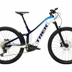 VTT Électrique Tout-Suspendu Trek Powerfly FS 7 Shimano SLX XT 12V 625 Wh 29 » Blanc / Bleu Alpine 2022