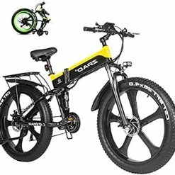 RDJM VTT Electrique, 1000W Fat Vélo électrique 48V Batterie Au Lithium Mens Montagne E Vélo 21 Vitesses 26 Pouces
