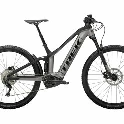 VTT Électrique Tout-Suspendu Trek Powerfly FS 4 Shimano Deore 10V 500Wh Gris Gunmetal / Noir Matt 2022